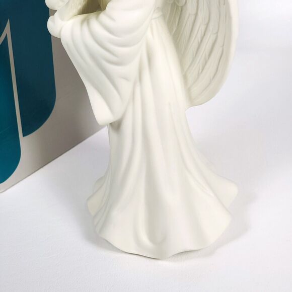 Partylite Bisque Lyrical Angel White Porcelain Taper Candle Holder P0461 - Picture 12 of 15